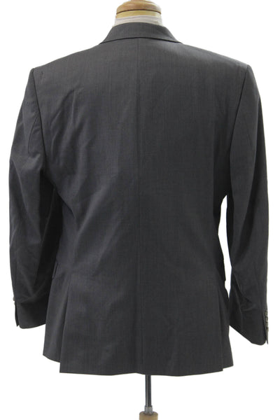 Calvin Klein Mens Gray 100% Wool Suit Jacket Collared Button Size 42