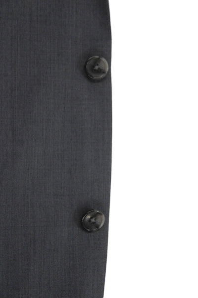 Calvin Klein Mens Gray 100% Wool Suit Jacket Collared Button Size 42