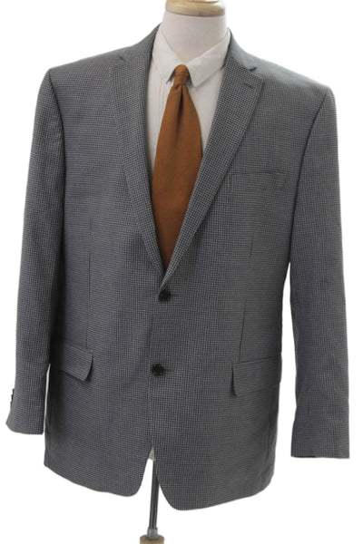 Michael Michael Kors Men Gray Checked Blazer Size 44
