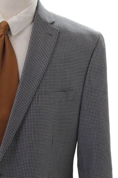 Michael Michael Kors Men Gray Checked Blazer Size 44