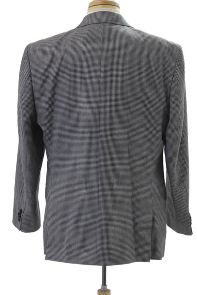 Michael Michael Kors Men Gray Checked Blazer Size 44