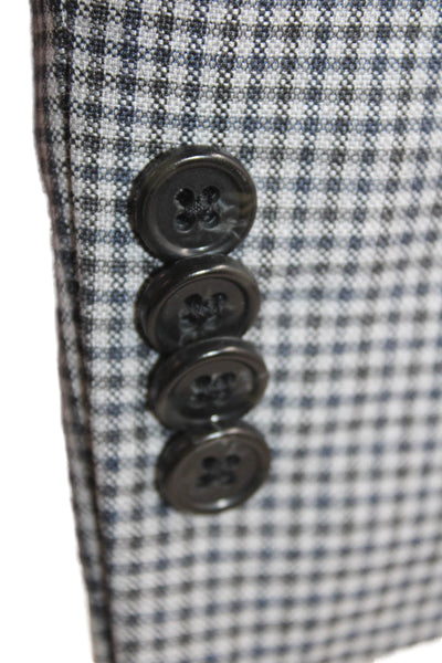 Michael Michael Kors Men Gray Checked Blazer Size 44