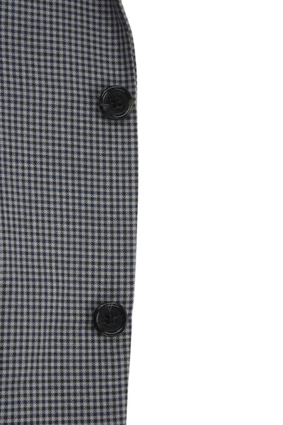 Michael Michael Kors Men Gray Checked Blazer Size 44