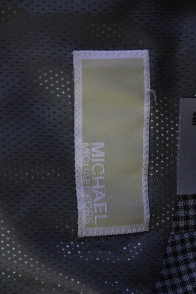 Michael Michael Kors Men Gray Checked Blazer Size 44