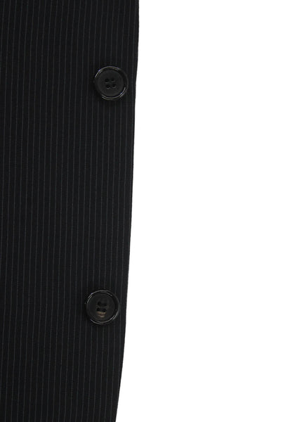 BOSS Men Suit Jacket Striped Collared Black Button Long Sleeve Size L