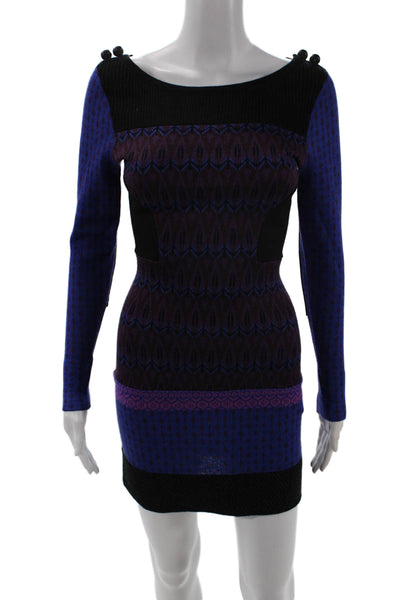 Plenty Women Bodycon Sweater Dress Black Long Sleeve Size PP