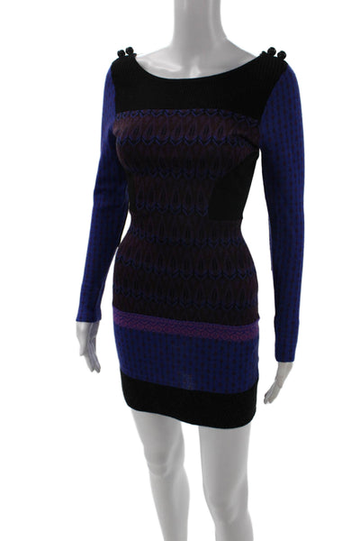 Plenty Women Bodycon Sweater Dress Black Long Sleeve Size PP