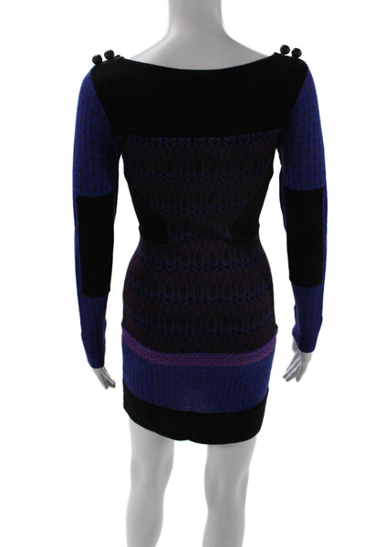 Plenty Women Bodycon Sweater Dress Black Long Sleeve Size PP