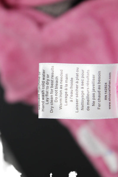 Callahan Womens Sweater Dress Pink V-Neck Long Sleeve Tie Size XS