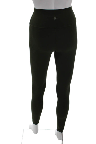 Athleta Women Ankle Leggings Green Nylon/Spandex Size XS