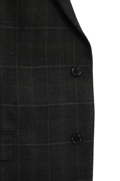 Hart Schaffner Marx Men Classic Dark Gray Check Blazer Size 48