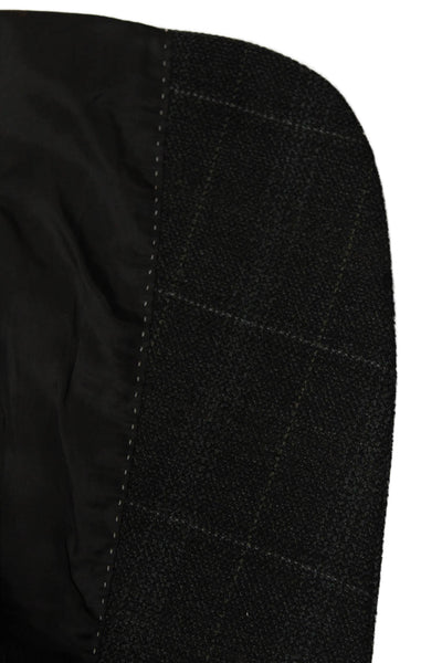 Hart Schaffner Marx Men Classic Dark Gray Check Blazer Size 48