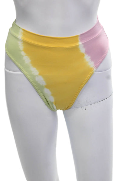 L Space Womens Tie Dye Green Swim Bottom Nylon/Spandex Size S