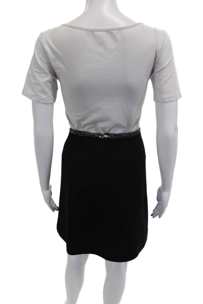 Courreges Women A-Line Mini Skirt Black Wool Size 36