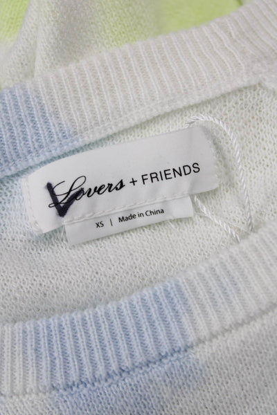 Lovers + Friends Women Pullover White Crew Neck Long Sleeve Size XS
