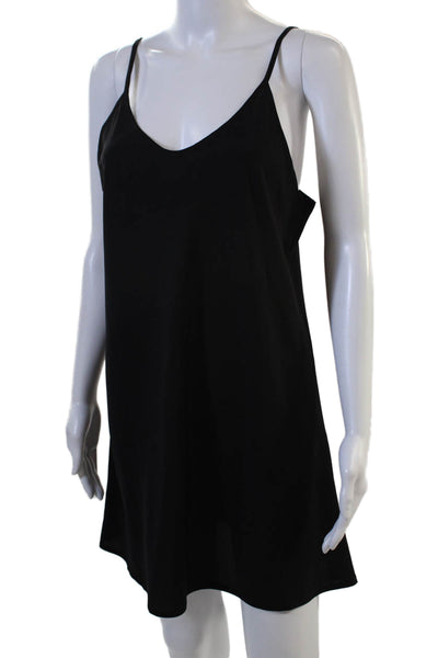 Preen By Thornton Bregazzi Women Shift Dress Black Floral Long Sleeve Size M