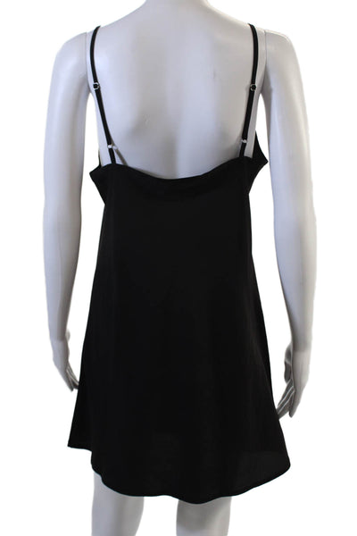 Preen By Thornton Bregazzi Women Shift Dress Black Floral Long Sleeve Size M