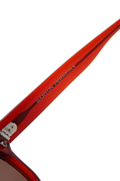 Barton Perreira Womens Translucent Frame Colored Lens Sunglasses Red