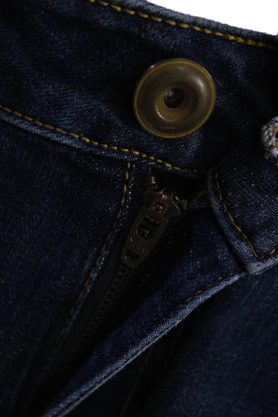 Cabi Women Skinny Ankle Jeans Dark Blue Mid Rise Button Size 6