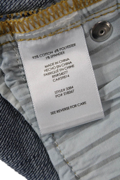 Cabi Women Skinny Ankle Jeans Dark Blue Mid Rise Button Size 6