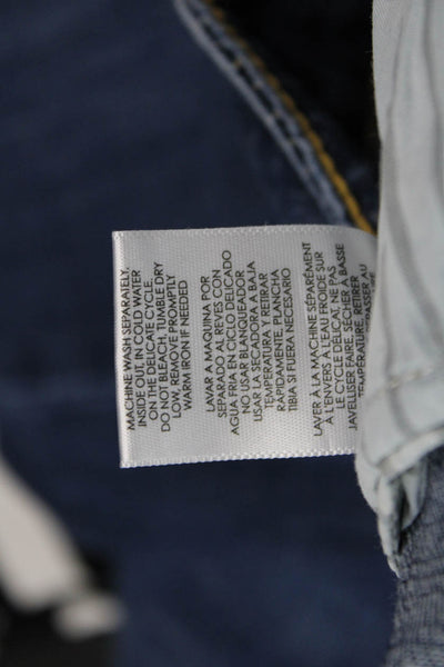 Cabi Women Skinny Ankle Jeans Dark Blue Mid Rise Button Size 6