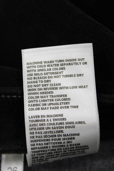 L Agence Womens Ankle Skinny Black Jeans Size 26