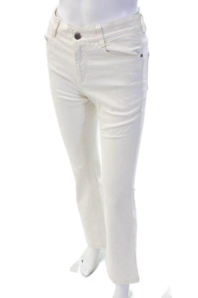 Stella McCartney Women Cropped Pants White Cotton Size 27