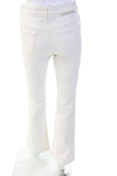 Stella McCartney Women Cropped Pants White Cotton Size 27