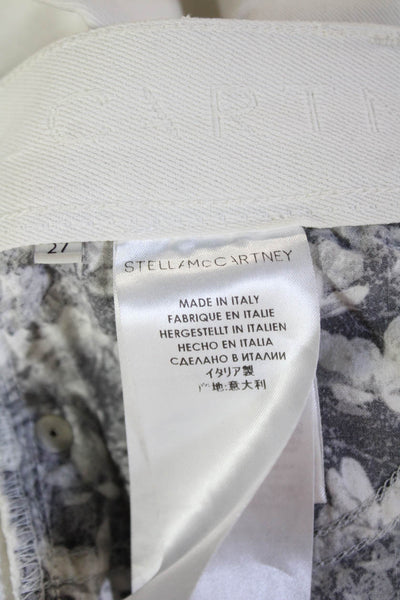 Stella McCartney Women Cropped Pants White Cotton Size 27