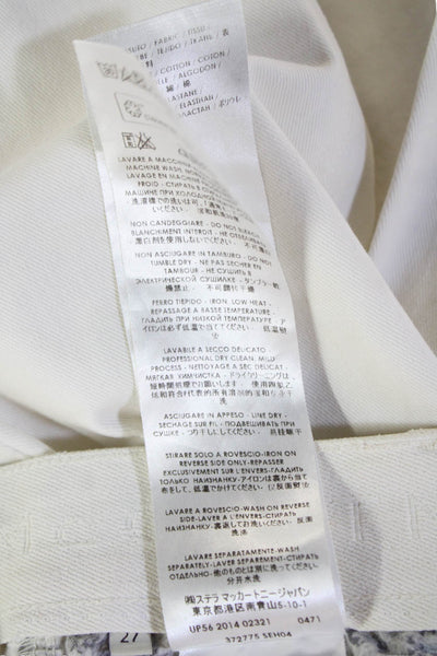 Stella McCartney Women Cropped Pants White Cotton Size 27