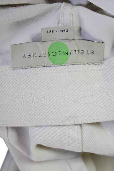 Stella McCartney Women Cropped Pants White Cotton Size 27