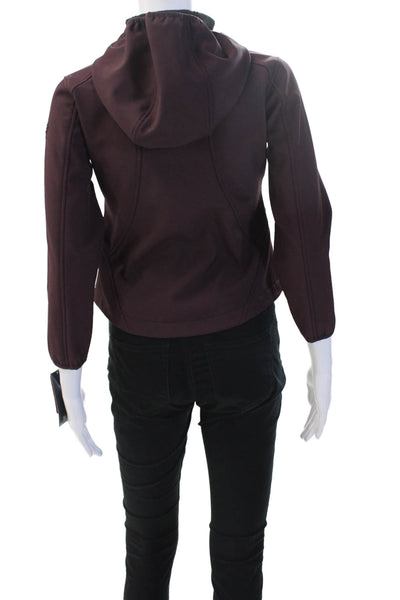 Reebok Women Purple Windbreaker Zip High Neck Size S