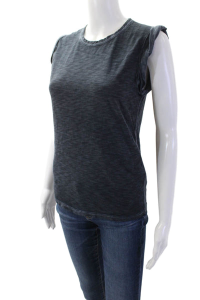 Veronica Beard Womens Jersey T-Shirt Dark Gray Pima Cotton Crewneck Size XS