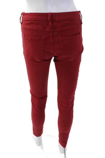 Mango Womens Ankle Jeggings Red Size 4