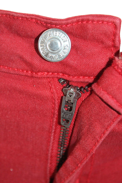 Mango Womens Ankle Jeggings Red Size 4