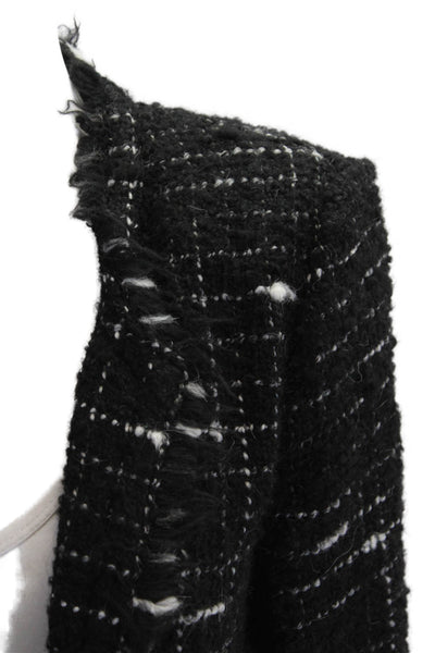 IRO Women Black Check Blazer Long Sleeve Size 40