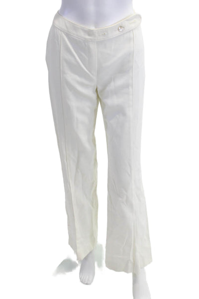 Valentino Women Dress Pants White Button Closure Designer Size 32