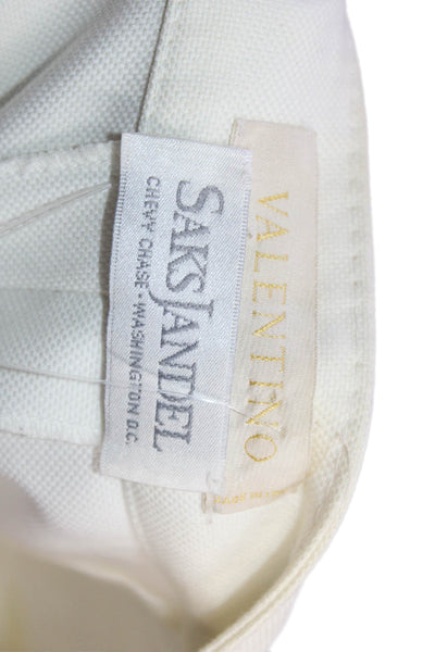 Valentino Women Dress Pants White Button Closure Designer Size 32