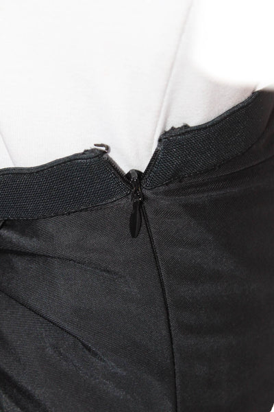 Alexander Wang Women Tulip Wrap Short Skirt Black Silk Blend Size 4