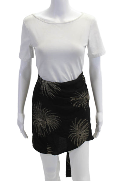 Victoria Victoria Beckham Womens Wrap Mini Skirt Black Size 6