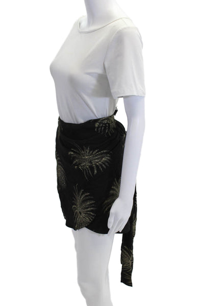 Victoria Victoria Beckham Womens Wrap Mini Skirt Black Size 6