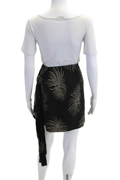 Victoria Victoria Beckham Womens Wrap Mini Skirt Black Size 6