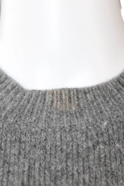 Zara Womens Gray Sleeveless Vest Crew Neck Wool Blend Size M