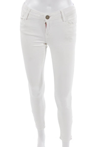 Etienne Marcel Women Ankle Jeggings White Low Rise Size 28