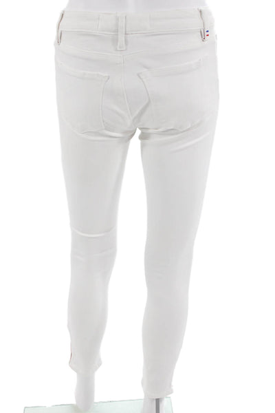 Etienne Marcel Women Ankle Jeggings White Low Rise Size 28