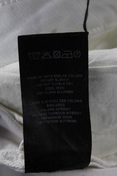 Etienne Marcel Women Ankle Jeggings White Low Rise Size 28