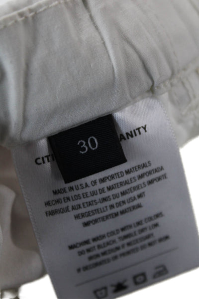 Citizens of Humanity Mens Bermuda Cargo Shorts White Size 30