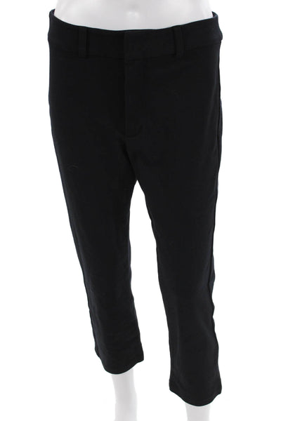 Ella Moss Women Black Ankle Cropped Dress Pants Viscose Blend Size S