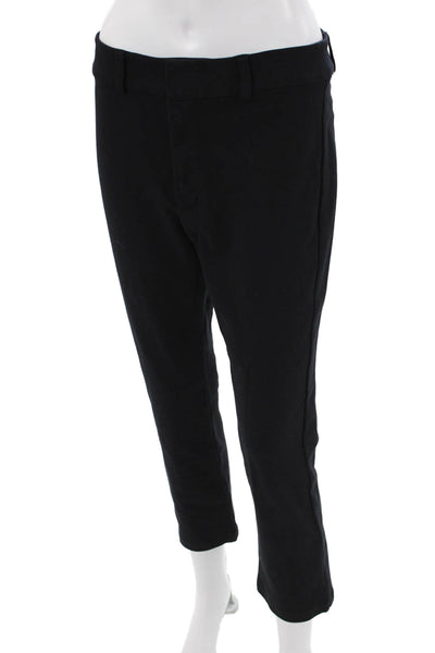 Ella Moss Women Black Ankle Cropped Dress Pants Viscose Blend Size S
