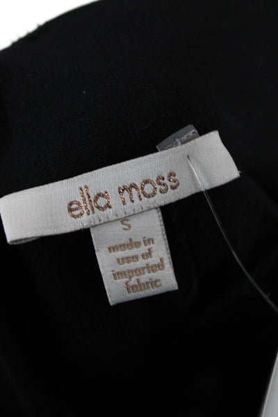 Ella Moss Women Black Ankle Cropped Dress Pants Viscose Blend Size S